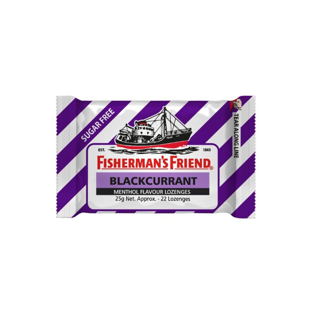 Fishermans Friend Sugar Free Blackcurrant Flavour Menthol Lozenges 25g
