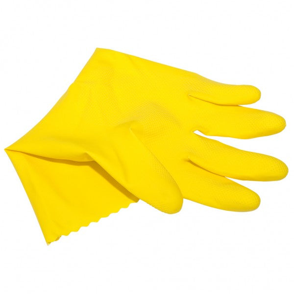 Yellow HD Rubber Gloves Larg (1pr)*