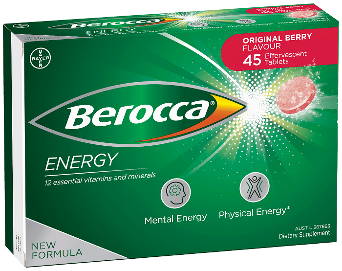 Berocca Performance Original Berry Flavour Effervescent Tablets 45pkt