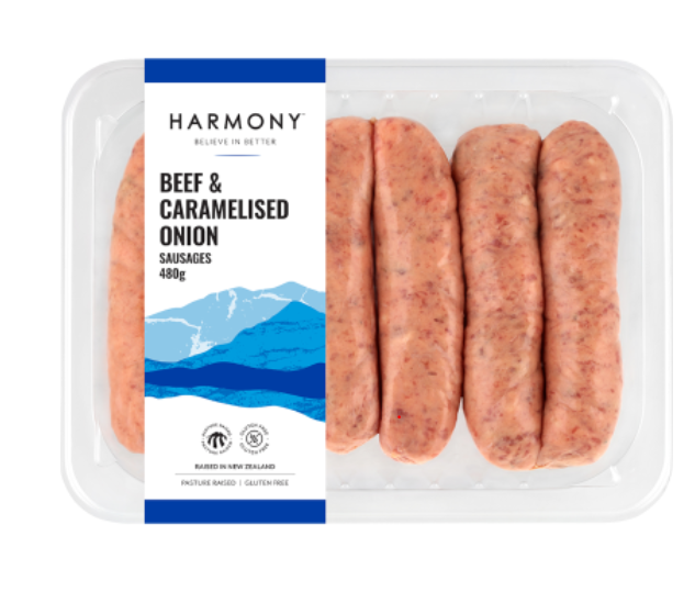 Harmony Beef & Caramelised Onion Sausages