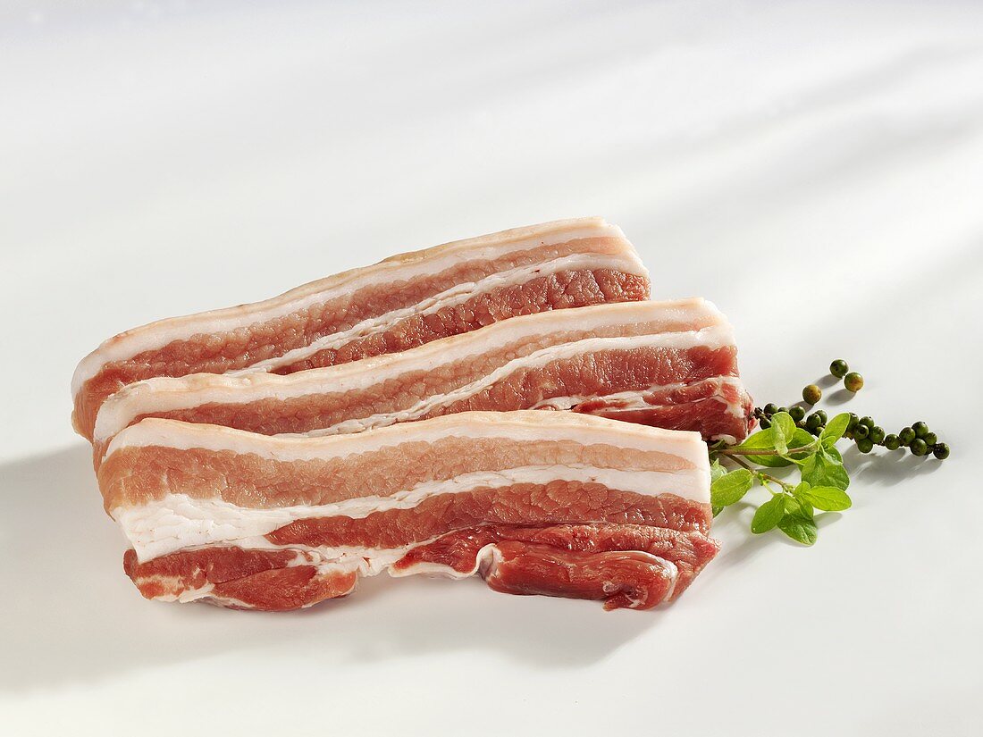 Pork Belly Slices Frozen 1kg Bag