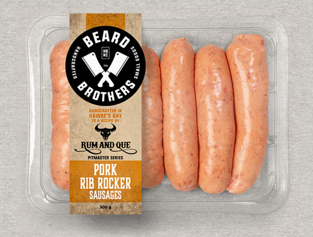 Beard Brothers Pork Rib Rocker Sausages