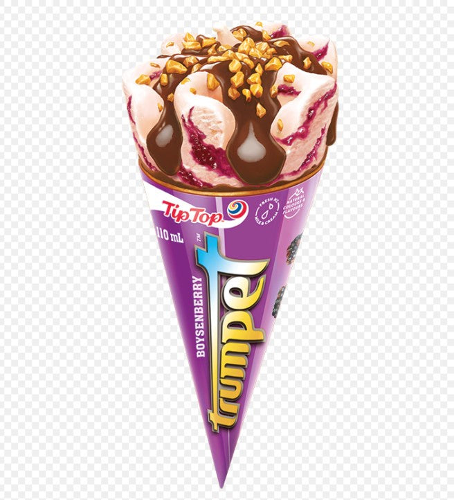 Tip Top Trumpet Ice Cream On Cone Boysenberry 110ml