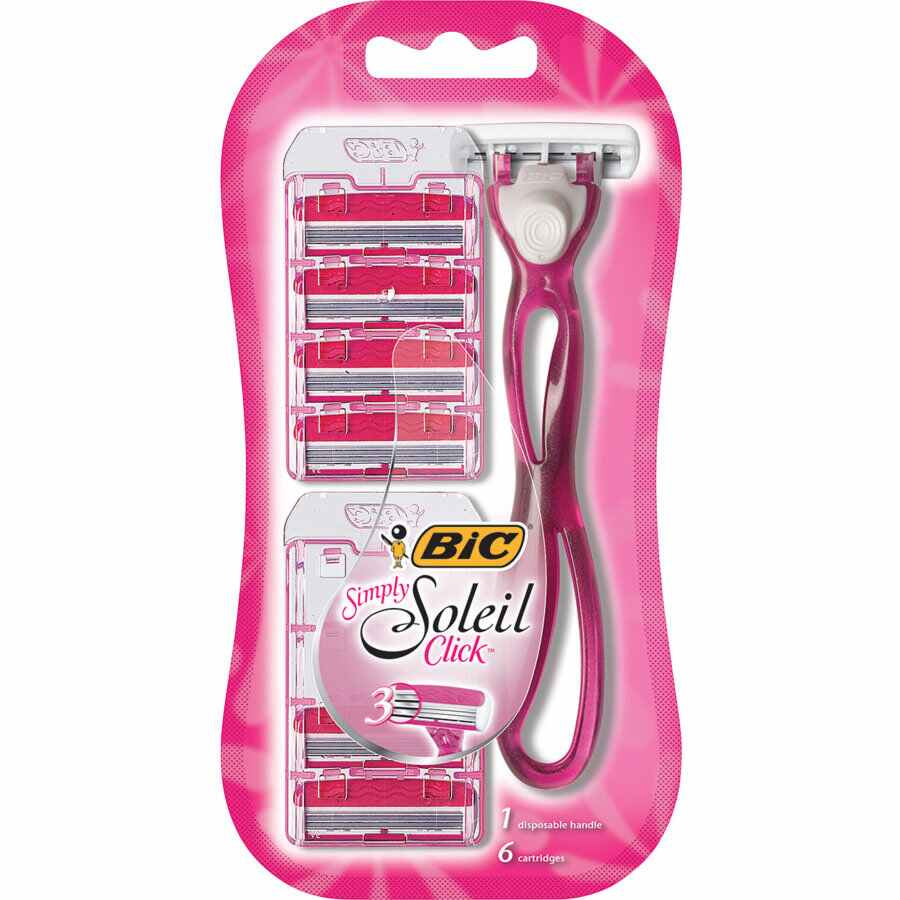 Bic Soleil Shaver Click With Blades 6pk