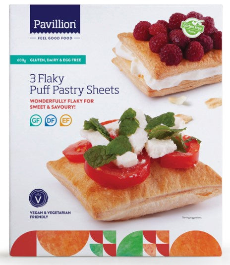 Pavillion Flaky Pastry Sheets 600g, Gluten, Dairy & Egg Free