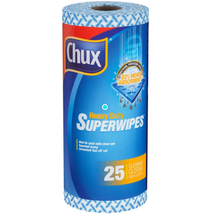 Chux Superwipes Handy Roll Cleaning Cloths 25pk