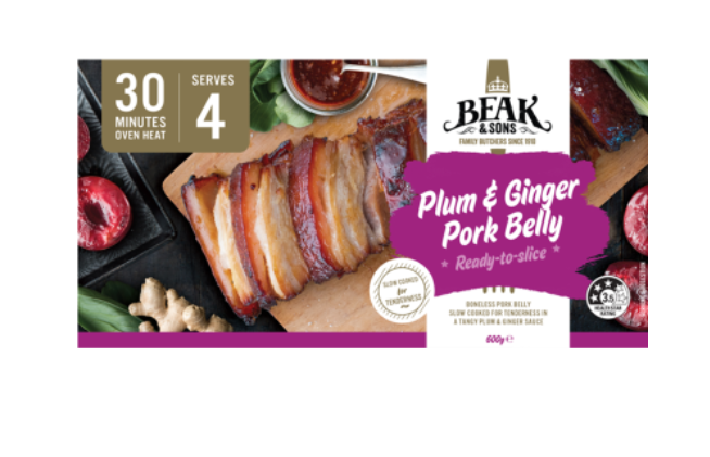 Beak&Sons Pork Belly Plum & Ginger 600g