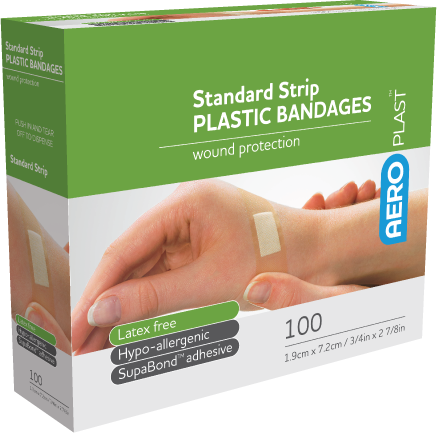 Aeroplast Standard Strip Plastic Bandages 100pk