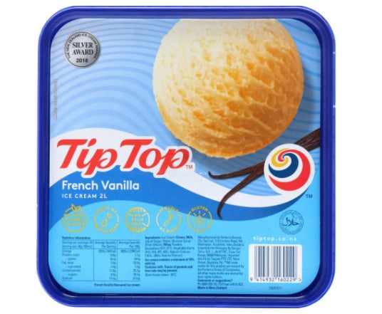 Tip Top French Vanilla Ice Cream 2L