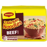Maggi 2 Minute Noodles Beef 5pk