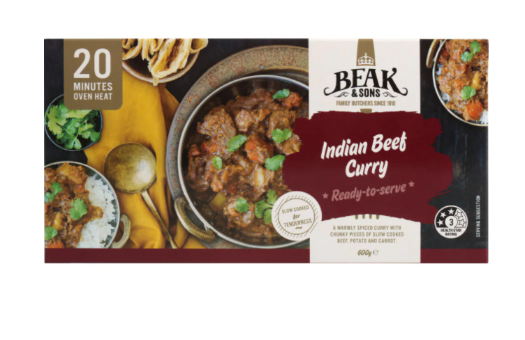 Beak&Sons Beef Indian Curry 600g