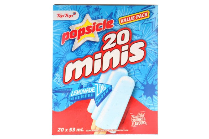 Tip Top Popsicle Mini Pops Lemonade 20pk