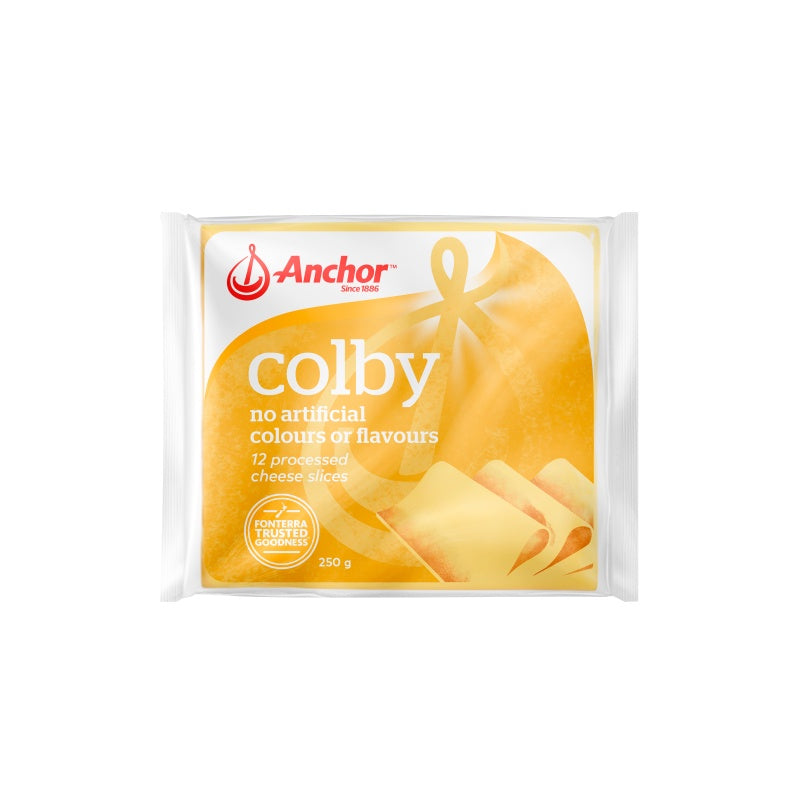 Anchor Colby Cheese Slices 250g