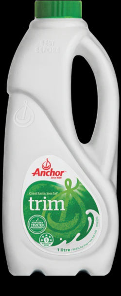 Anchor Trim Fat Free Milk 1L