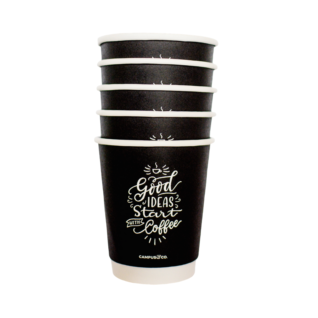 C&C Disposable Coffee Cup 8oz Dbl Wall Quote 25pk