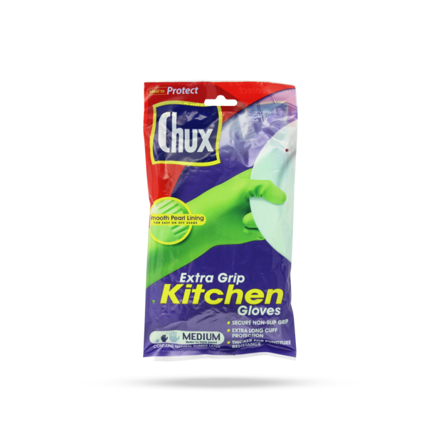 Chux Extra Grip Kitchen Reusable Medium Gloves 1pk