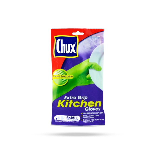Chux Extra Grip Kitchen Reusable Small Gloves 1pk*