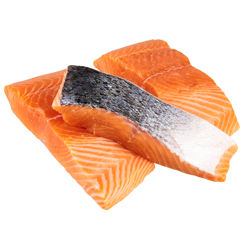 Fresh Bluff Salmon Fillets Skin on Bone in per kg