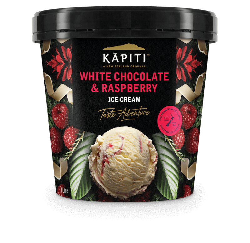 Kapiti Ice Cream White Chocolate & Raspberry 110ml*