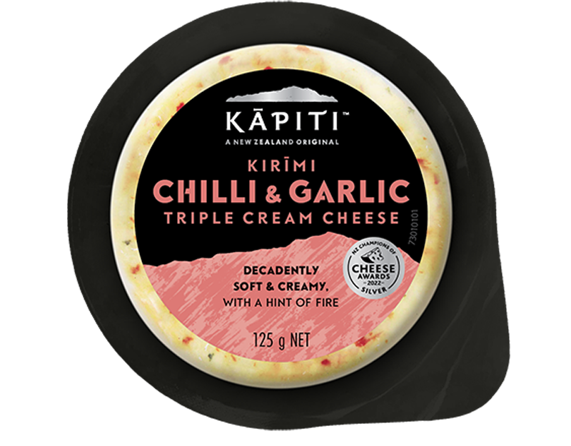 Kapiti Kirimi Chilli & Garlic Triple Cream Cheese 125g