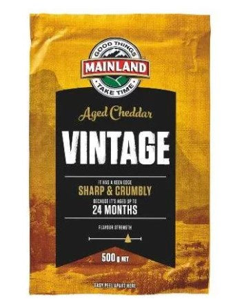 Mainland Vintage Cheddar Cheese Block 500g