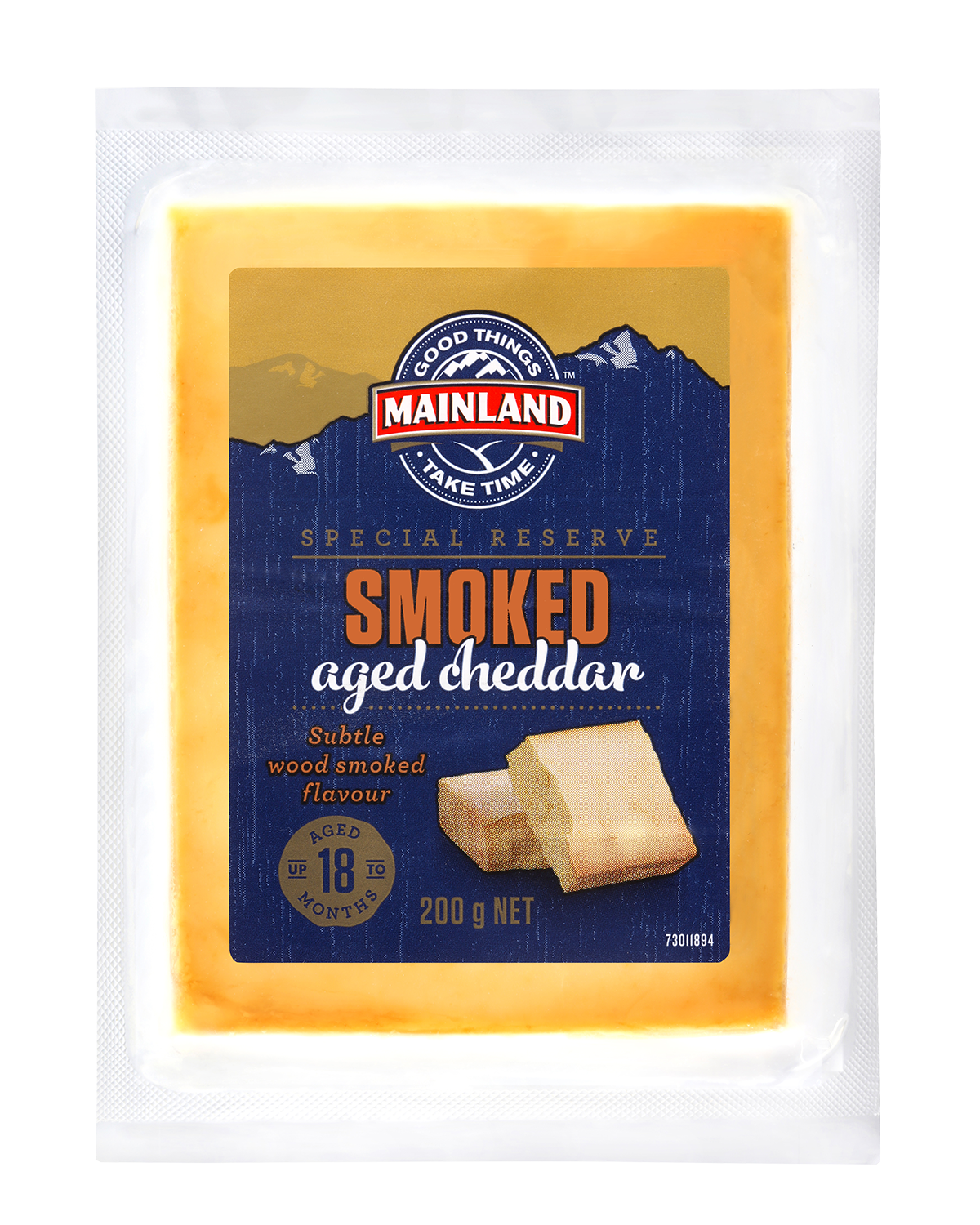 Mainland Special Reserve Smoked Aged Cheddar Cheese Block 200g