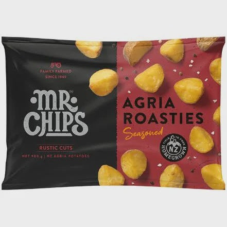 Mr Chips Rustic Cuts Seasoned Agria Potato Roasties 900g