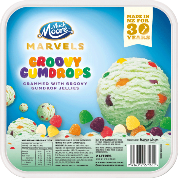 Much Moore Marvels Groovy Gumdrops Ice Cream 2L