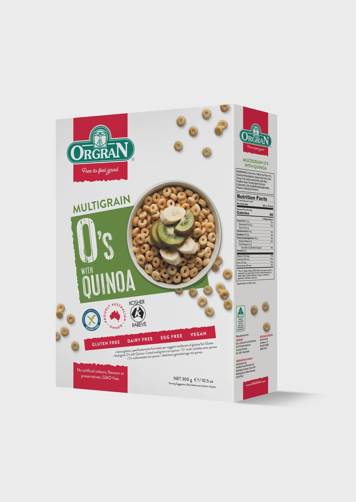 Orgran Multigrain O's - Quinoa cereal 300g*
