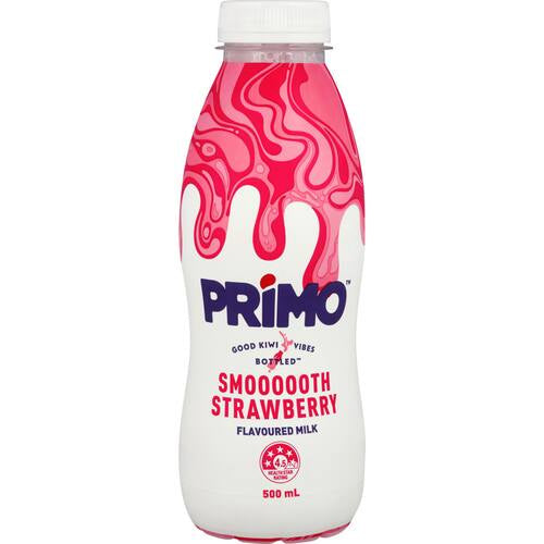 Primo Smoooooth Strawberry Flavoured Milk 500ml