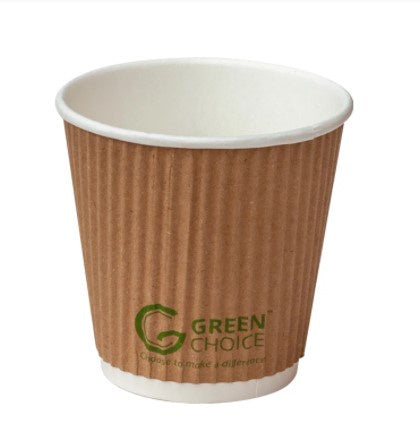Green Choice Ripple Wall Cup Plastic  8oz 25pk