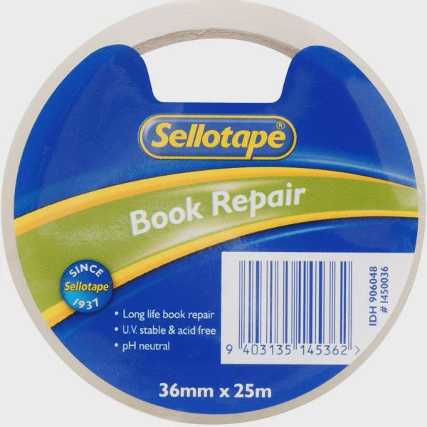Sellotape 1450 Book Repair Tape 36mm x 25m Clear