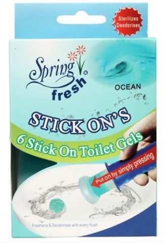 Spring Fresh Ocean Stick On's Toilet Gels 36ml