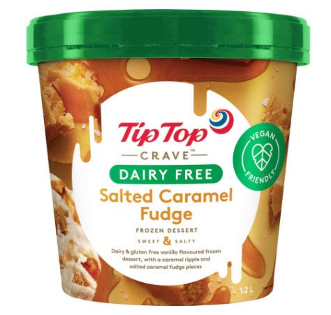 Tip Top Crave Dairy Free Salted Caramel Fudge Frozen Dessert 1.2L