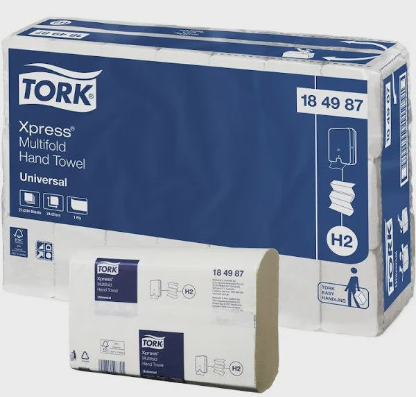 Tork H2 Universal Xpress Paper Towel 1Ply 184987, Carton of 21 Packs