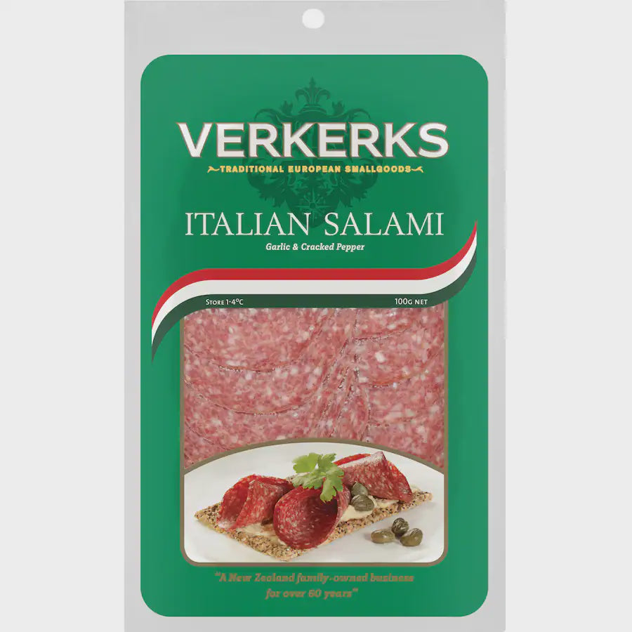 Verkerks Italian Salami Sliced 100g