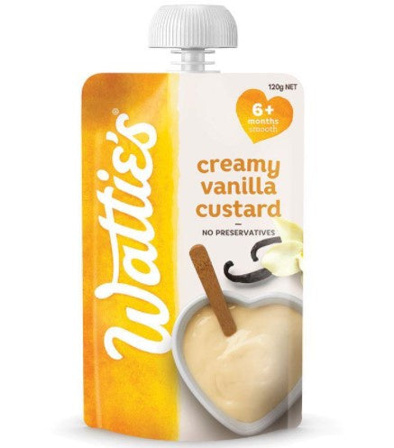 Watties Vanilla Custard Baby Food 6+ Months Pouch 120g