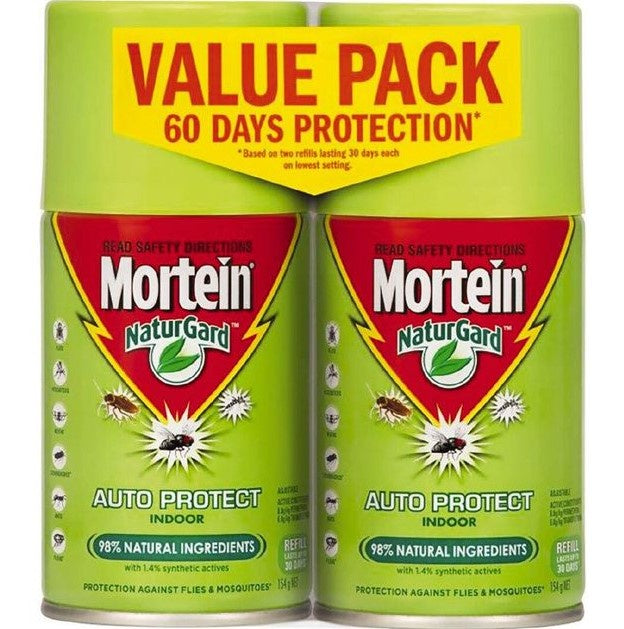 Mortein Naturgard Indoor Automatic Insect Control Spray Refill 2pk