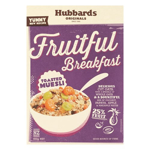 Hubbards Fruitful Breakfast Toasted Museli 650g