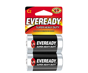 Eveready Battery Super Heavy Duty C 2pk