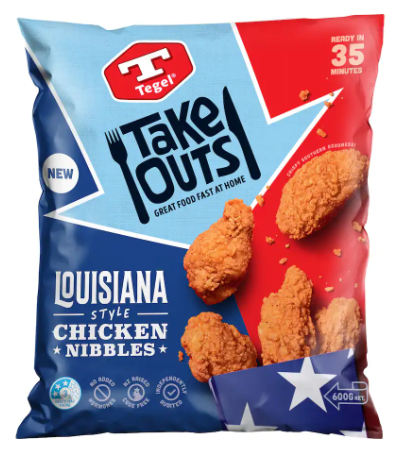 Tegel Take Outs Chicken Nibbles Louisiana Style 600g