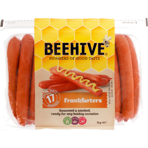 Beehive Frankfurters Sausages 1kg