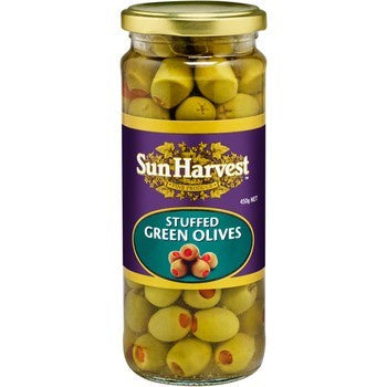 Sun Harvest Olives Green Stuffed 450g