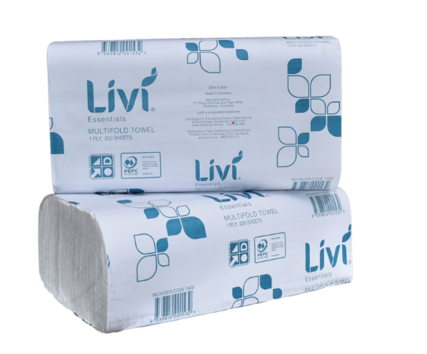 Livi Slimfold Paper Towel – 200 sheets – 20 packs