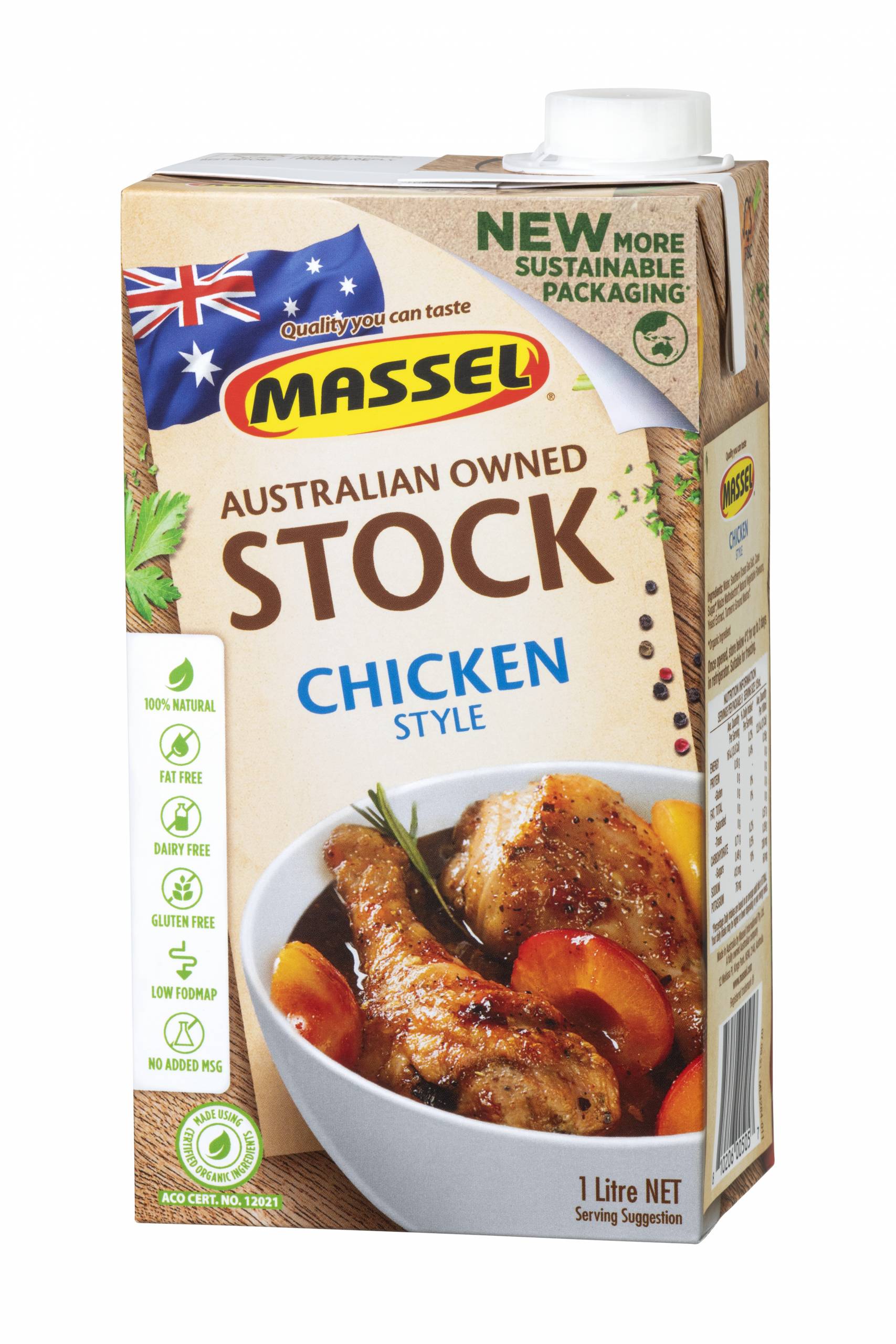 Massel Organic Liquid Chicken Style Stock 1L