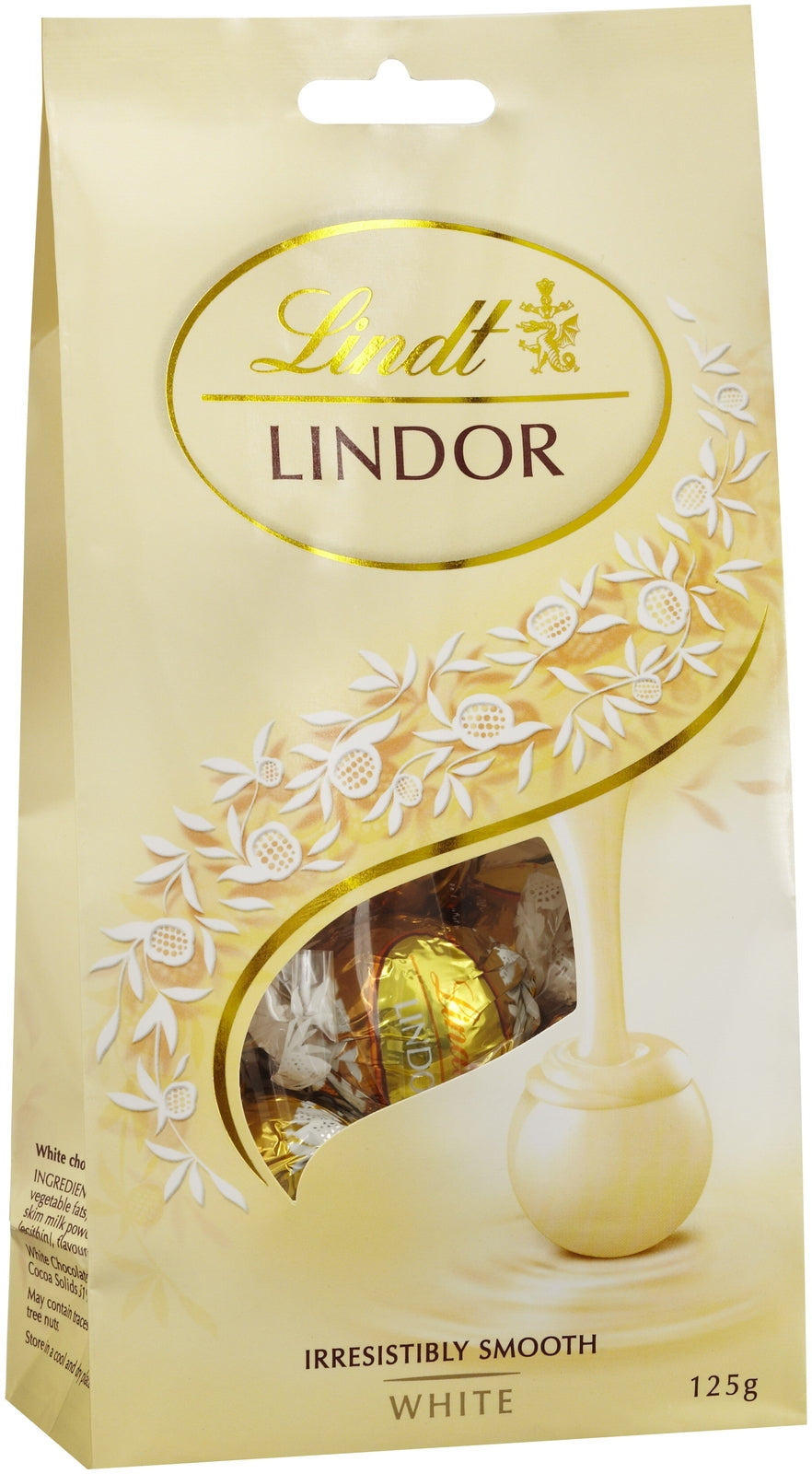 Lindt Lindor White Chocolate Pouch 125g