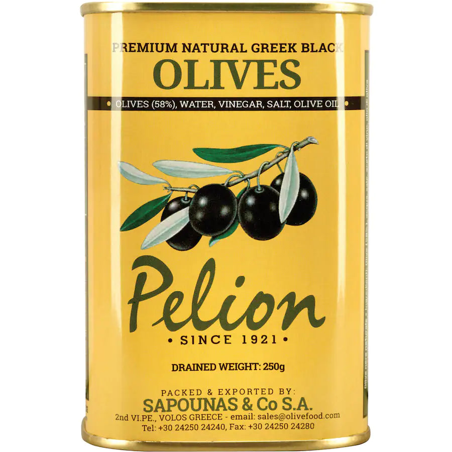 Pelion Olives Black Jumbo Greek 430g