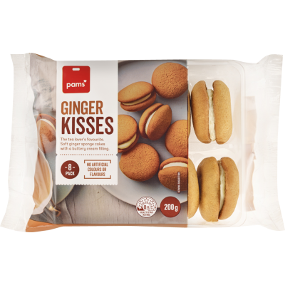 Pams Ginger Kisses 8 x 25g