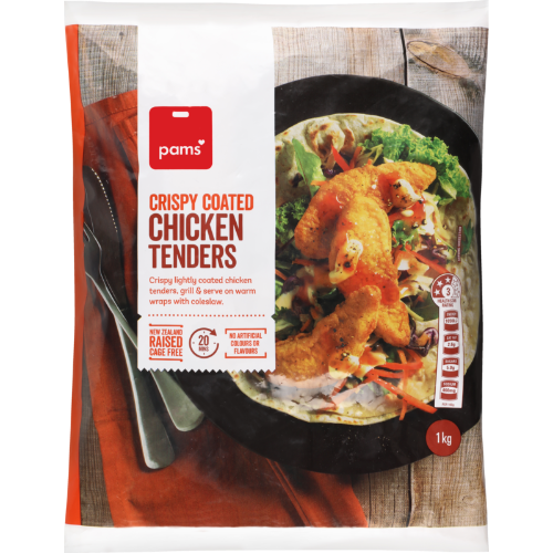 Pams Crispy Coated Chicken Tenders 1kg