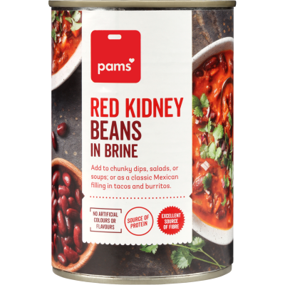 Pams Red Kidney Beans In Brine 410g